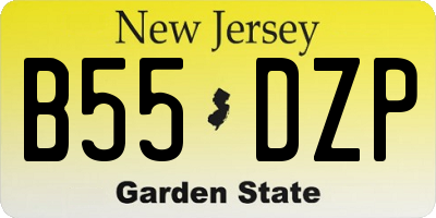 NJ license plate B55DZP