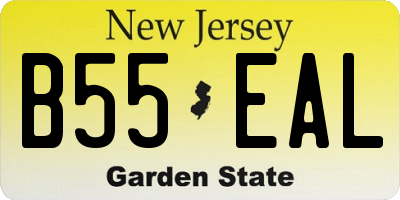 NJ license plate B55EAL