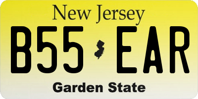 NJ license plate B55EAR