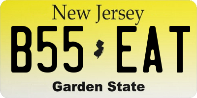 NJ license plate B55EAT