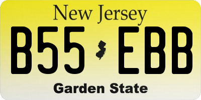 NJ license plate B55EBB