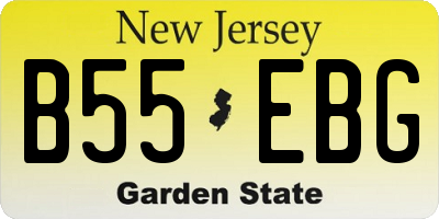 NJ license plate B55EBG