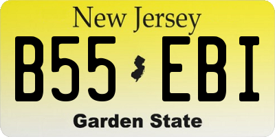 NJ license plate B55EBI