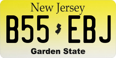 NJ license plate B55EBJ