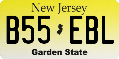 NJ license plate B55EBL