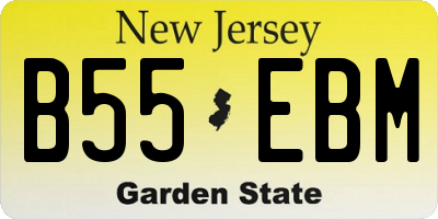 NJ license plate B55EBM