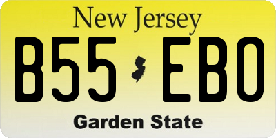 NJ license plate B55EBO