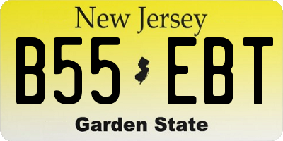 NJ license plate B55EBT