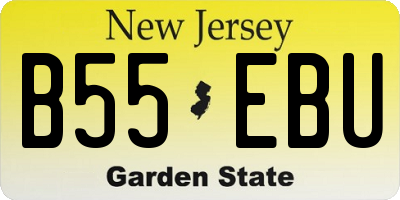 NJ license plate B55EBU
