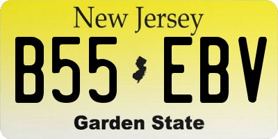 NJ license plate B55EBV