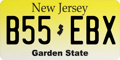 NJ license plate B55EBX