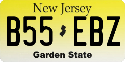 NJ license plate B55EBZ
