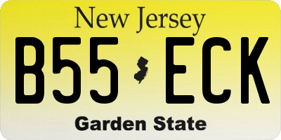 NJ license plate B55ECK