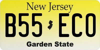NJ license plate B55ECO