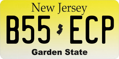 NJ license plate B55ECP
