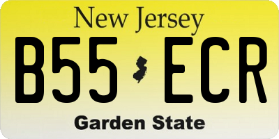 NJ license plate B55ECR