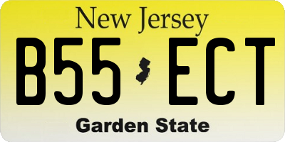 NJ license plate B55ECT