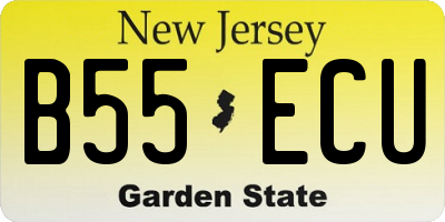 NJ license plate B55ECU