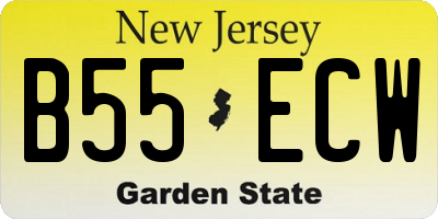 NJ license plate B55ECW
