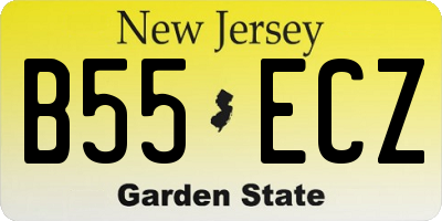 NJ license plate B55ECZ