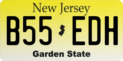 NJ license plate B55EDH