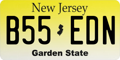 NJ license plate B55EDN