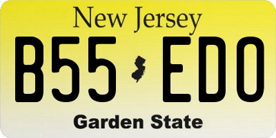 NJ license plate B55EDO
