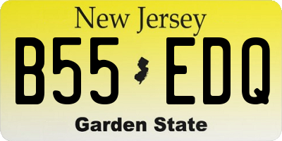 NJ license plate B55EDQ