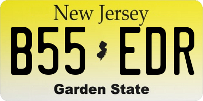 NJ license plate B55EDR
