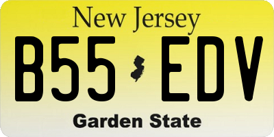 NJ license plate B55EDV