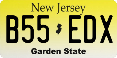 NJ license plate B55EDX