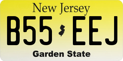 NJ license plate B55EEJ