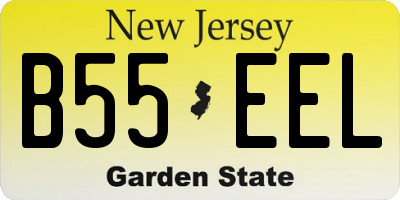 NJ license plate B55EEL
