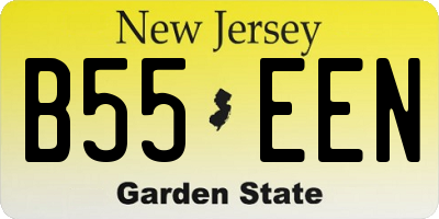 NJ license plate B55EEN