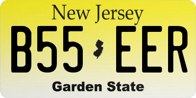NJ license plate B55EER