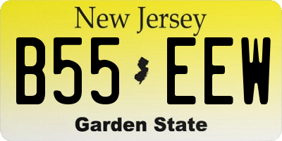 NJ license plate B55EEW