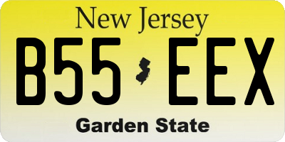 NJ license plate B55EEX
