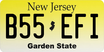 NJ license plate B55EFI