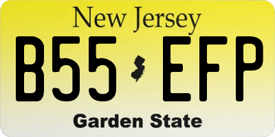 NJ license plate B55EFP