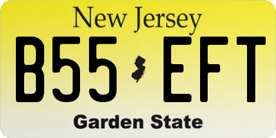 NJ license plate B55EFT
