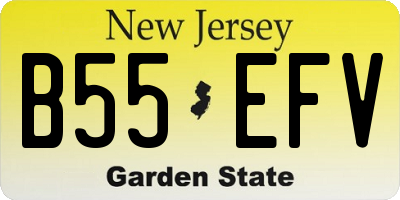 NJ license plate B55EFV