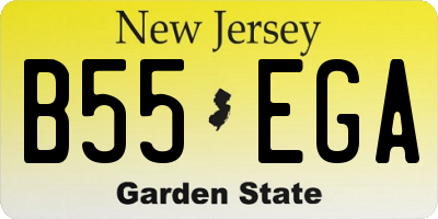 NJ license plate B55EGA