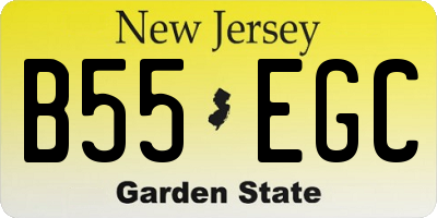 NJ license plate B55EGC