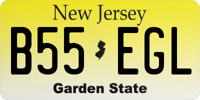 NJ license plate B55EGL