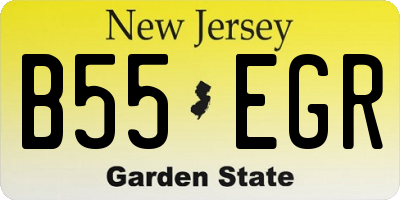 NJ license plate B55EGR