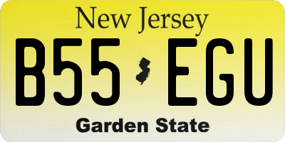 NJ license plate B55EGU