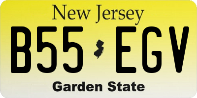 NJ license plate B55EGV