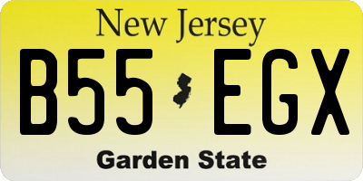 NJ license plate B55EGX