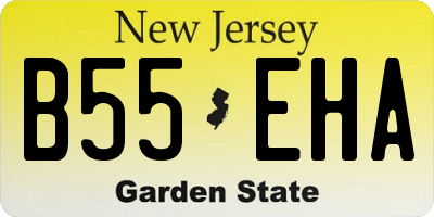 NJ license plate B55EHA
