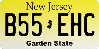 NJ license plate B55EHC